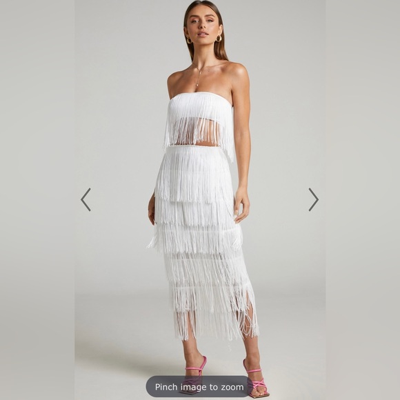 White Fringe Set - Picture 2 of 5